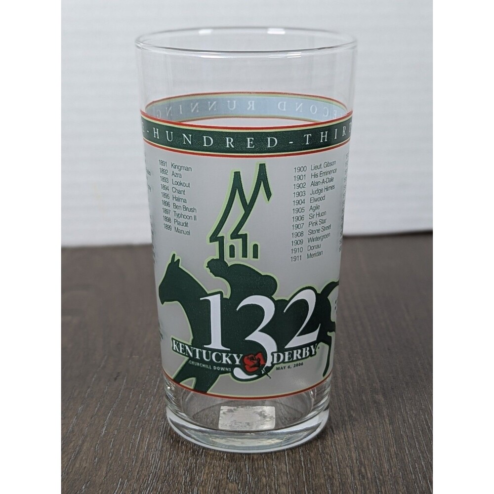 Officially Licensed Kentucky Derby 132 Mint Julep Glass Souvenir Horse Racing